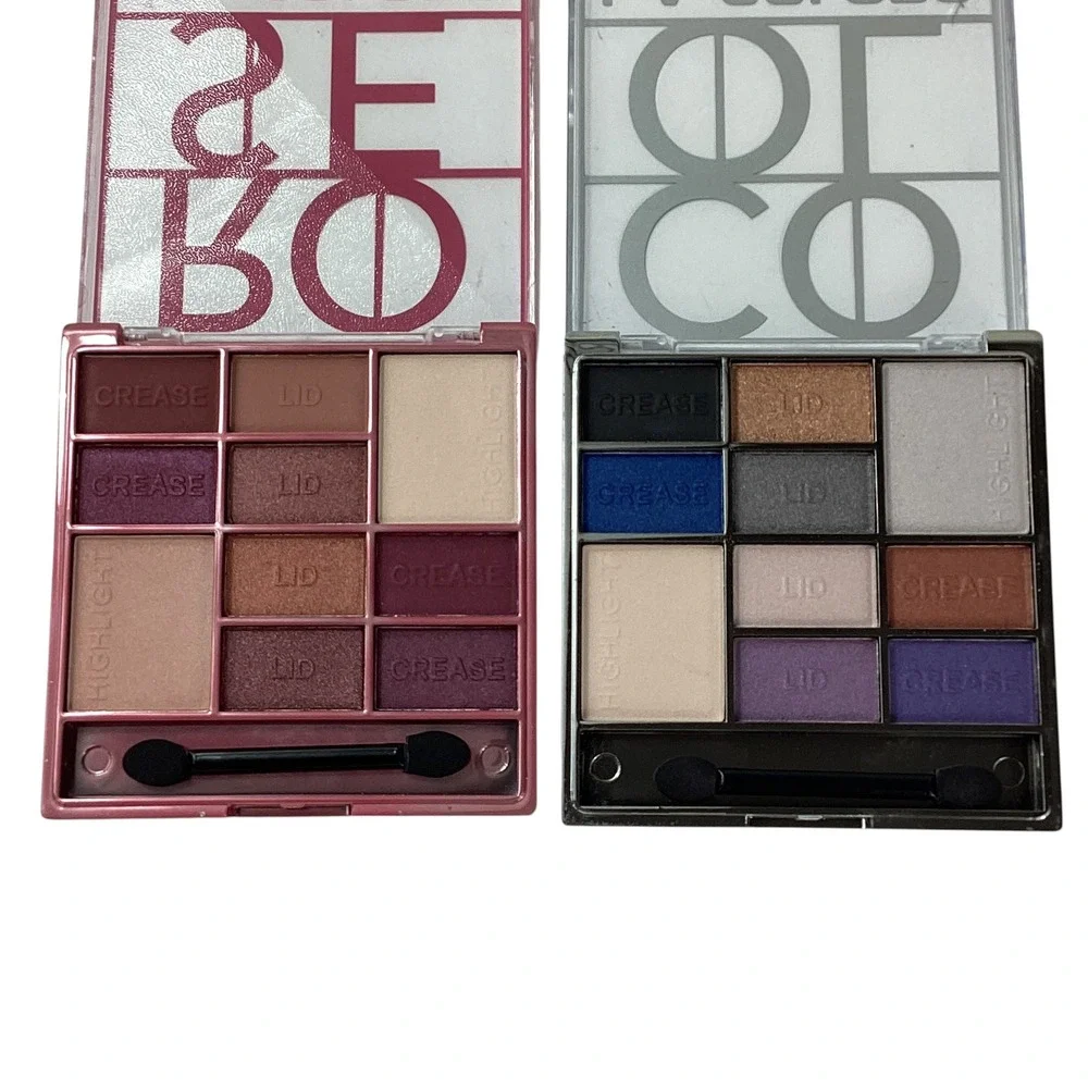 L.A. COLORS Eyeshadow Palette Lot of 2 Rose and Cool New Shimmer Matte
